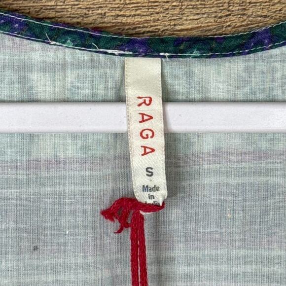 RAGA Golden Rules Mini Short Sleeve Wrap Dress Turquoise Blue SZ Small NWT - Picture 9 of 12